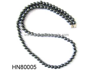 Hematite Round Beads Stone Chain Choker Fashion Women Necklace